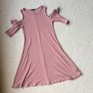 Pink off the shoulder dress